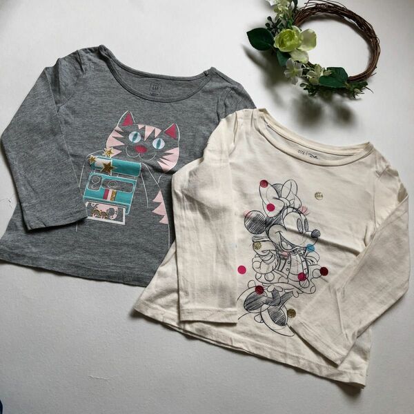 baby GAP ベビーギャップ 長袖 ロンT Tシャツ 2枚組 90cm 95cm 長袖Tシャツ