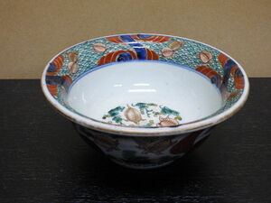 伊万里亀文色絵鉢　太明年製　Y671