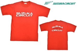 S4965★送料無料★SUZUKA CIRCUIT 鈴鹿サーキット★日本製 1970年代 ヴィンテージ物 レッド赤色 半袖Tシャツ M 相当