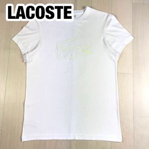 LACOSTE ラコステ 半袖 Tシャツ FR3 US S ホワイト 蛍光 ワニ