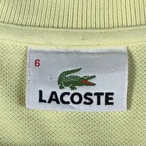 LACOSTE ラコステ 半袖ポロシャツ 6 イエロー ビッグサイズ ワニ_画像7