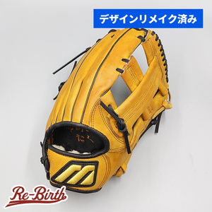 【デザインリメイク済み】 ミズノ 硬式グローブ / 外野手用 型付け済み (mizuno グラブ)[KA214]