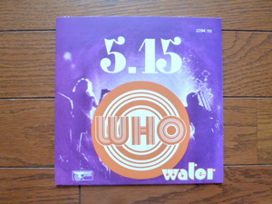 7インチ ep レコード　WHO 5.15 / WATER　 / 7inch