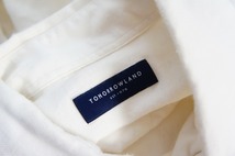 正規 tomorrowland トゥモローランド カシミヤ 混 コットン 長袖 シャツ WS019CU 白 M 本物 603N_画像4