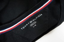 正規 TOMMY HILFIGER トミーヒルフィガー ワンポイント 半袖 Tシャツ カットソー C817868677 黒 L 本物 620N_画像5