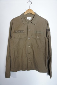 正規 CORISCO コリスコ ミリタリー シャツ ジャケット ARMY 121943 灰 M 本物 617N