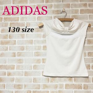 ADIDAS 女の子 130サイズ バックリボンの可愛いフレンチスリーブTシャツ