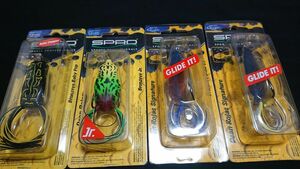 スプロ ブロンズアイ フロッグ Baby POP Jr Shad 4個セット 新品4 SPRO BronzeyeFrog 雷魚 鯰 ライギョ ナマズ バス がまかつ HOOKS