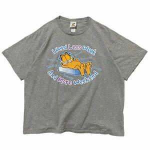 古着 USA製 Garfield ガーフィールド プリント Tシャツ