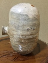 韓国　仁寺洞購入　李朝初期　紛青沙器　俵壺_画像8