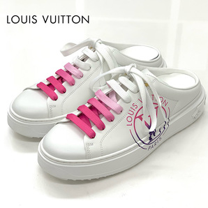 7144 ヴィトン タイムアウトライン モノグラム レザー スリッポン ホワイト