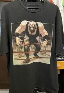 ★USA古着　WWEレスラー モチーフ　ブラウン・ストローマン　Tシャツ 黒　BLACK 2X 大きいサイズ