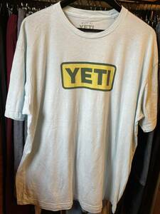 ★USA古着　YETI Tシャツ シンプル　Tシャツ 水色　light blue 2XL 大きいサイズ