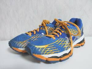 アシックス asics TJG391 レディゲルニンパス スニーカー 青 オレンジ 24 irmri hj979