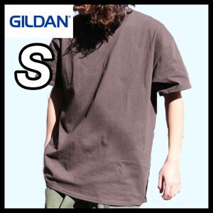 【新品未使用】ギルダン 6oz ウルトラコットン 無地 半袖Tシャツ ブラウン S サイズ GILDAN クルーネック
