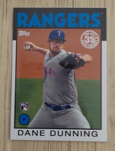  TOPPS 2021。　　　　　　　　　　　　　TEXAS RANGERS。　　　　　　　　　　　　　DANE DUNNING。　　　　　　