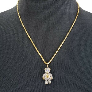 正規品◆Vivienne Westwood ヴィヴィアンウエストウッド オーブ テディ ラインストーン ネックレス アクセサリー ゴールド/シルバー系