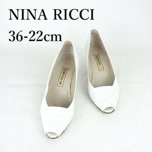 LK9197*NINARICCI* Nina Ricci * lady's pumps *36-22cm* white *