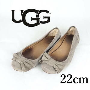 LK9216*UGG*アグ*レディースバレエシューズ*22cm*グレー*