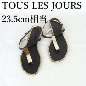 LK9645*TOUS LES JOURS*トゥレジュール*レディースサンダル*23.5cm相当*ゴールド*