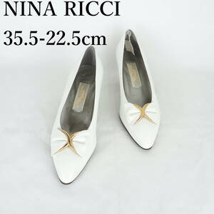 LK9849*NINA RICCI*ニナリッチ*レディースパンプス*35.5-22.5cm*白