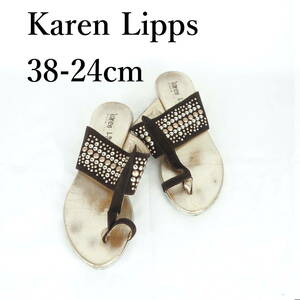 LK9865*Karen Lipps*カレンリップス*レディースサンダル*38-24cm*茶