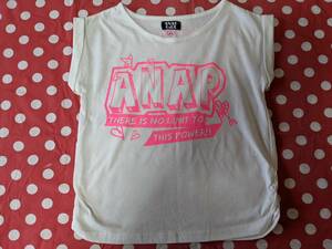 ANAP アナップ　半袖Ｔシャツ　ホワイト　蛍光ロゴ　ＸＳ