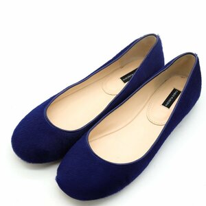  fabio rusko-ni pumps is lako round tu original leather made in Italy flat shoes shoes lady's 37 size blue FABIO RUSCONI