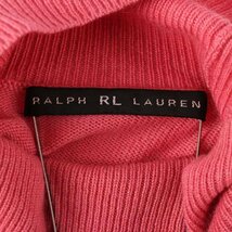 ラルフローレン ノースリーブニット タートルネック 無地 トップス シルク/カシミヤ混 レディース Lサイズ ピンク RALPH LAUREN_画像2