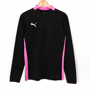 プーマ ピステ 長袖 ワンポイントロゴ サッカー フットサル トップス レディース Mサイズ ブラック PUMA