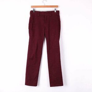 ディッキーズ ロングパンツ スリム ワンポイントロゴ 無地 ボトムス ストレッチ レディース 28サイズ パープル Dickies