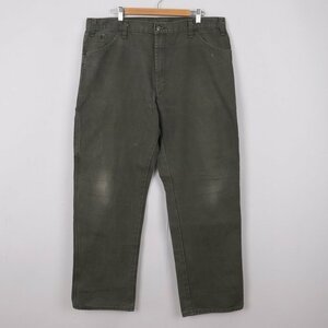 ディッキーズ ワークパンツ ペインターパンツ リラックスフィット ロゴ ボトムス 大きいサイズ メンズ 38×32サイズ カーキ Dickies