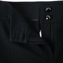 アルマーニコレッツォーニ ロングパンツ ストライプ ストレート ボトムス ストレッチ レディース 42サイズ ブラック ARMANI COLLEZIONI_画像3