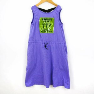  Jenny Rav no sleeve One-piece Logo badge waist aperture stop Dance sport Kids for girl 140 size purple JENNI love