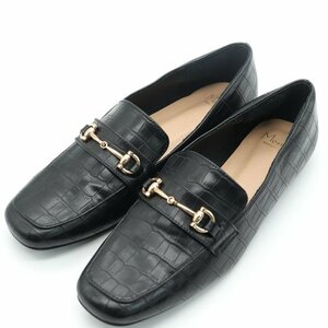 mene bit Loafer прекрасный товар черный ko рисунок квадратное tu туфли без застежки плоская обувь обувь чёрный женский 39 размер черный menue