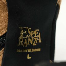 エスペランサ ブーティ 良品 スエード調 ハイヒール ショートブーツ ベルト シューズ 靴 レディース Lサイズ ベージュ ESPERANZA_画像4