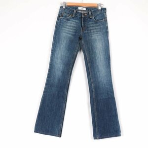  Armani Exchange Denim брюки flair ботинки cut джинсы USA производства хлопок одноцветный низ женский 24 размер голубой ARMANI