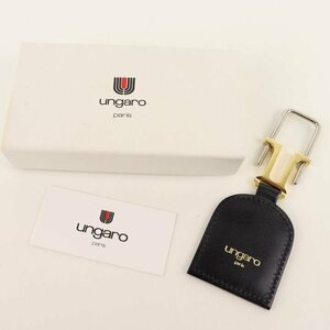  Ungaro key holder key ring Logo brand small articles men's men's black emanuel ungaro