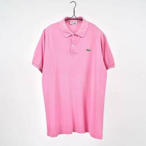 LACOSTE【FRANCE製】ピンク ポロシャツ ５ コットン 鹿子 フレンチラコステ ビンテージ 90s 80s