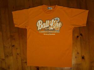 ☆難有☆ボールライン☆BALL LINE☆プリント半袖Ｔシャツ ドライTシャツ L 山吹系　バスケットボール