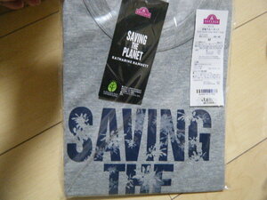 SAVING THE PLANET　半袖Tシャツ　サイズM　R7610　グレー　未使用袋入り　キャサリンハムネット