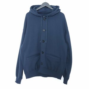 未使用 MATSUFUJI 22AW Sweat Button Hoodie パーカー ブルー M223-0602 マツフジ スウェット フーディー