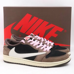 27cm NIKE × TRAVIS SCOTT AIR JORDAN 1 LOW Dark Mocha CQ4277-00 ナイキ トラヴィス・スコット エアジョーダンワン ロー ダークモカ