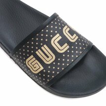 29cm GUCCI GUCCY STAR ロゴ サンダル サイズ11 ブラック 519982 9QR10 1085 black グッチ logo sandal グッチー スター_画像7