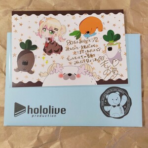 【送料無料】桃鈴ねね80万人記念 複製サイン入りポストカード ホロライブ hololive