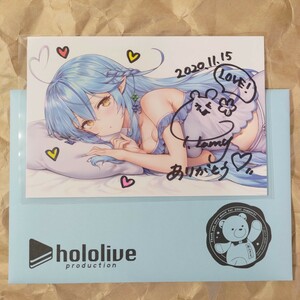 【送料無料】雪花ラミィ 誕生日記念ボイス2020付属品 直筆サイン入りポストカード ホロライブ hololive C