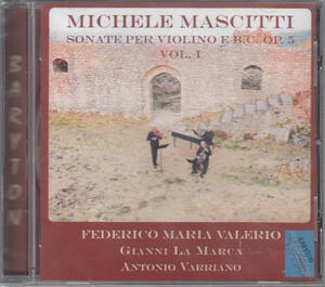 ◆新品・送料無料◆ミケーレ・マシッティ：ヴァイオリンと通奏低音のためのソナタより～フェデリーコ・マリア・ヴァレーリオ Import L8731