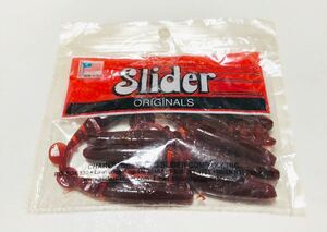 レア！　未使用　スライダー　Slider オリジナルワーム　originals 3 ダブルアクショングラブ　RED SHAD 10P