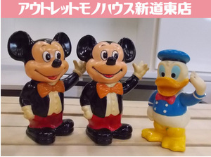  Showa Retro Mickey Mouse 2 body Дональд 1 body копилка Hong Kong Disney Land фигурка кукла Sapporo город восток район Shindouhigashi магазин 