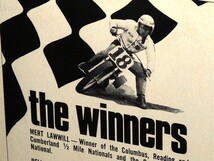 1969年 USA 洋書雑誌広告 額装品 BELL + SACHS (A4size) / 検索用 ベル ヘルメット Mert Lawwill XR750 店舗 装飾 ガレージ ディスプレイ_画像4